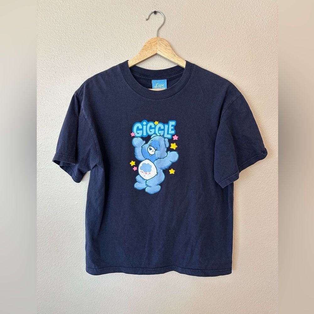 Care Bears Vintage 90s Giggle Navy Blue Short Sleeve Tee Size XL Kids